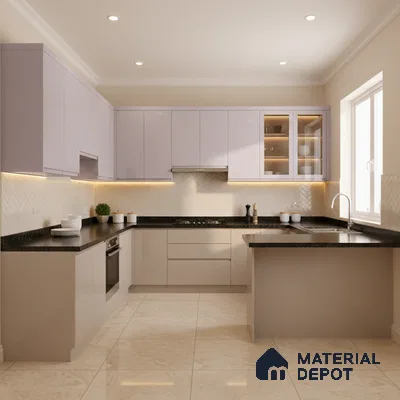 Ferrero 1C 01562 Soft Mauve 8 ft x 4 ft High Gloss Finish 6H Anti Scratch Acrylic Laminate - 1.5 mm | Suitable for Living Room, Kitchen, Office