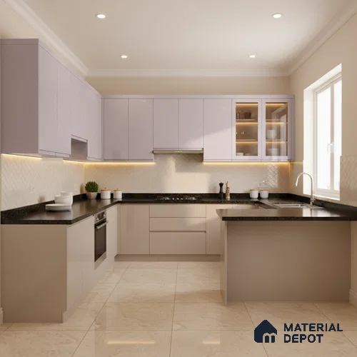 Ferrero 1C 01562 Soft Mauve 8 ft x 4 ft High Gloss Finish 6H Anti Scratch Acrylic Laminate - 1.5 mm | Suitable for Living Room, Kitchen, Office