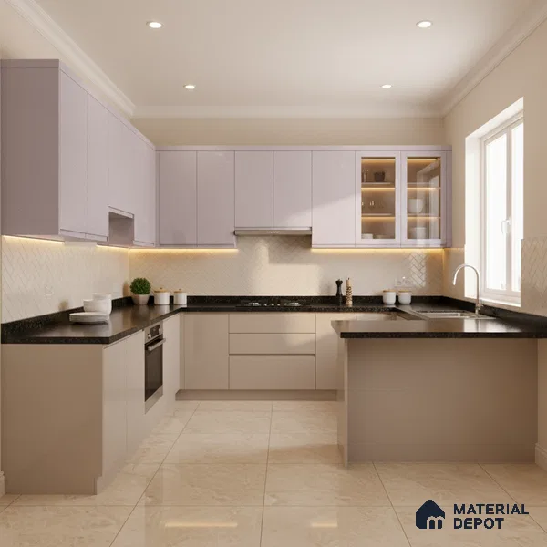 Ferrero 1C 01562 Soft Mauve 8 ft x 4 ft High Gloss Finish 6H Anti Scratch Acrylic Laminate - 1.5 mm | Suitable for Living Room, Kitchen, Office