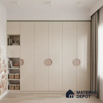 Ferrero 1C 01581 Creamy Beige 8 ft x 4 ft High Gloss Finish 6H Anti Scratch Acrylic Laminate - 1.5 mm | Suitable for Living Room, Kitchen, Office