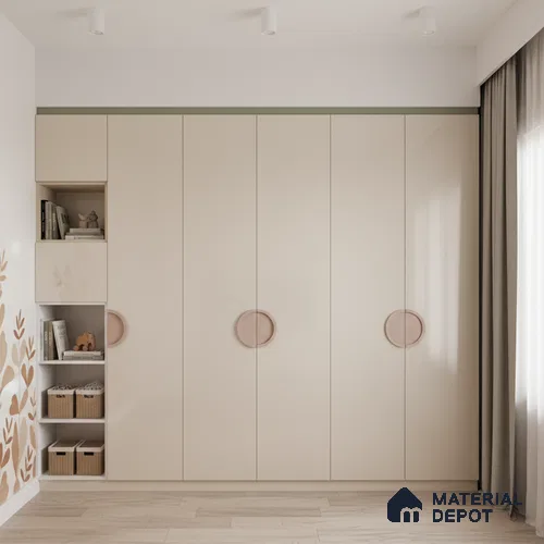 Ferrero 1C 01581 Creamy Beige 8 ft x 4 ft High Gloss Finish 6H Anti Scratch Acrylic Laminate - 1.5 mm | Suitable for Living Room, Kitchen, Office