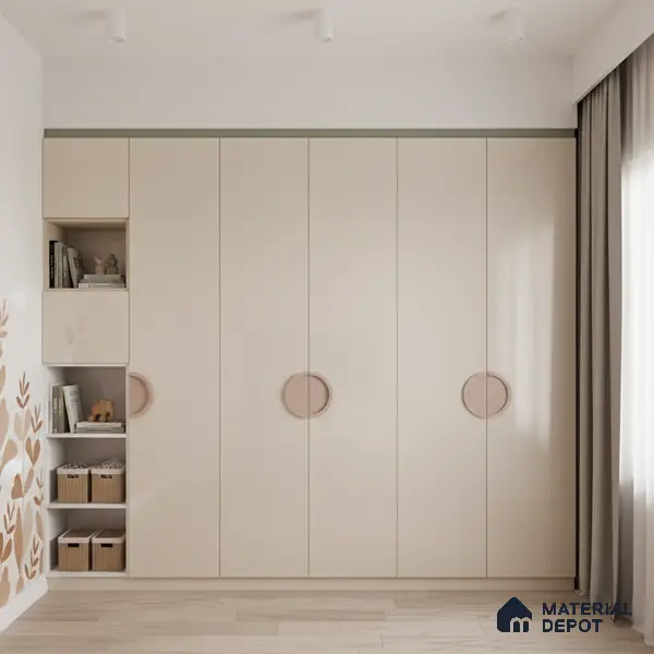 Ferrero 1C 01581 Creamy Beige 8 ft x 4 ft High Gloss Finish 6H Anti Scratch Acrylic Laminate - 1.5 mm | Suitable for Living Room, Kitchen, Office