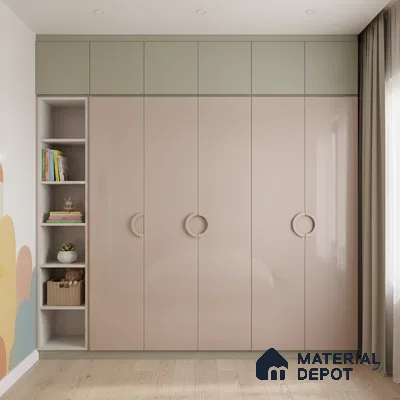 Ferrero 1C 01569 Antique Blush 8 ft x 4 ft High Gloss Finish 6H Anti Scratch Acrylic Laminate - 1.5 mm | Suitable for Living Room, Kitchen, Office