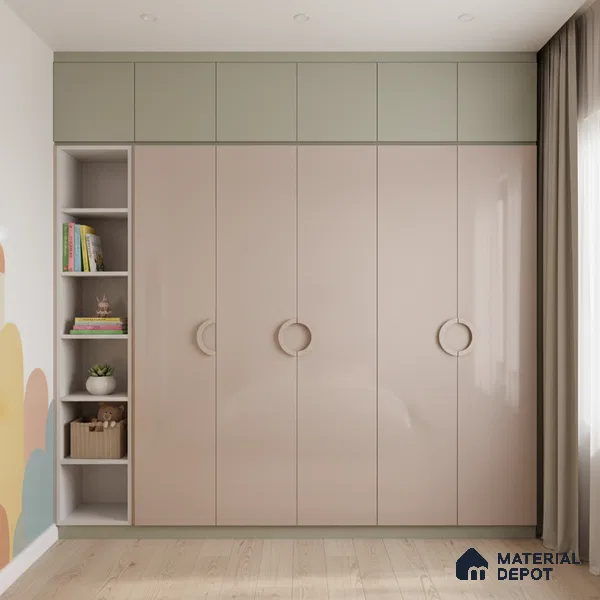 Ferrero 1C 01569 Antique Blush 8 ft x 4 ft High Gloss Finish 6H Anti Scratch Acrylic Laminate - 1.5 mm | Suitable for Living Room, Kitchen, Office