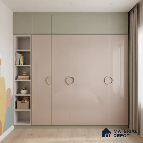 Ferrero 1C 01569 Antique Blush 8 ft x 4 ft High Gloss Finish 6H Anti Scratch Acrylic Laminate - 1.5 mm | Suitable for Living Room, Kitchen, Office