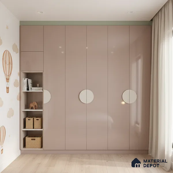 Ferrero 1C 01565 Coffee Cream 8 ft x 4 ft High Gloss Finish 6H Anti Scratch Acrylic Laminate - 1.5 mm | Suitable for Living Room, Kitchen, Office