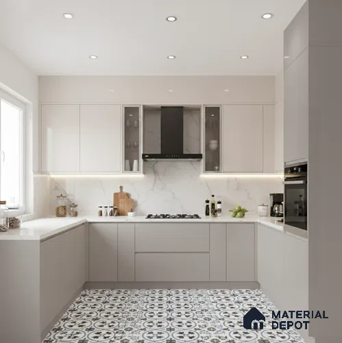 Ferrero 1C 01561 Gentle Breeze 8 ft x 4 ft High Gloss Finish 6H Anti Scratch Acrylic Laminate - 1.5 mm | Suitable for Living Room, Kitchen, Office