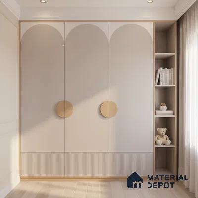 Ferrero 1C 01564 Pale Almond 8 ft x 4 ft High Gloss Finish 6H Anti Scratch Acrylic Laminate - 1.5 mm | Suitable for Living Room, Kitchen, Office