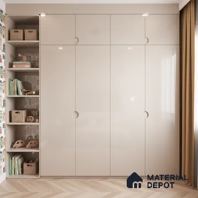 Ferrero 1C 01566 Blush Beige 8 ft x 4 ft High Gloss Finish 6H Anti Scratch Acrylic Laminate - 1.5 mm | Suitable for Living Room, Kitchen, Office