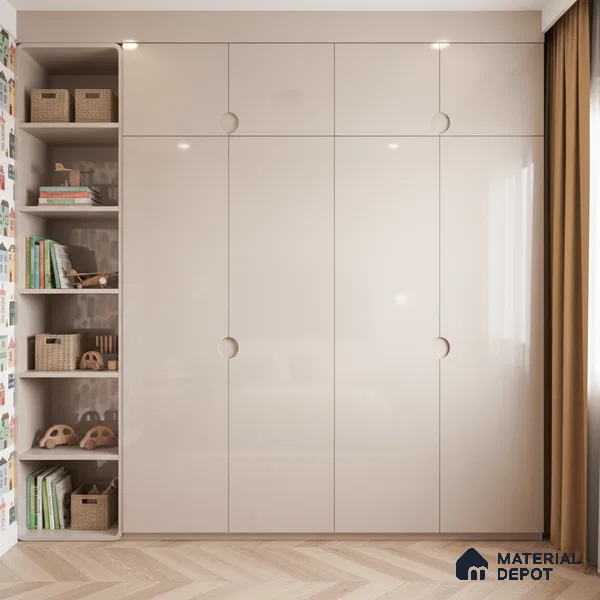 Ferrero 1C 01566 Blush Beige 8 ft x 4 ft High Gloss Finish 6H Anti Scratch Acrylic Laminate - 1.5 mm | Suitable for Living Room, Kitchen, Office