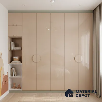 Ferrero 1C 01584 Desert Peach 8 ft x 4 ft High Gloss Finish 6H Anti Scratch Acrylic Laminate - 1.5 mm | Suitable for Living Room, Kitchen, Office
