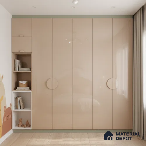 Ferrero 1C 01584 Desert Peach 8 ft x 4 ft High Gloss Finish 6H Anti Scratch Acrylic Laminate - 1.5 mm | Suitable for Living Room, Kitchen, Office