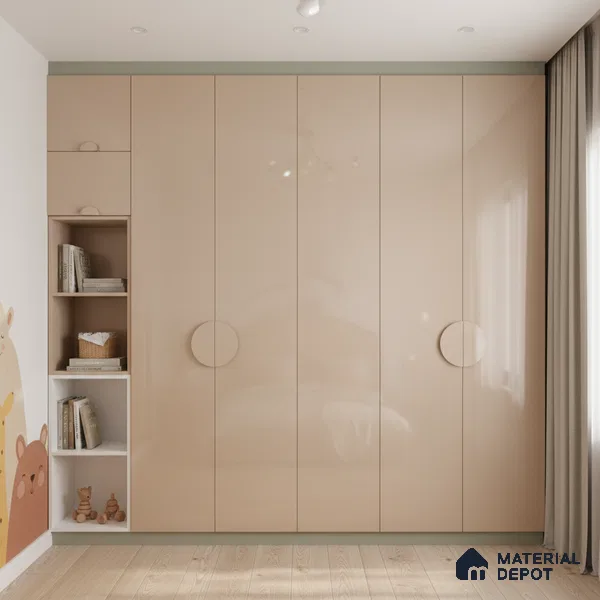Ferrero 1C 01584 Desert Peach 8 ft x 4 ft High Gloss Finish 6H Anti Scratch Acrylic Laminate - 1.5 mm | Suitable for Living Room, Kitchen, Office