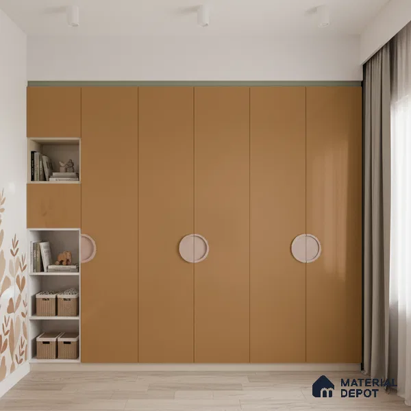 Ferrero 1C 01585 Copper Beige 8 ft x 4 ft High Gloss Finish 6H Anti Scratch Acrylic Laminate - 1.5 mm | Suitable for Living Room, Kitchen, Office