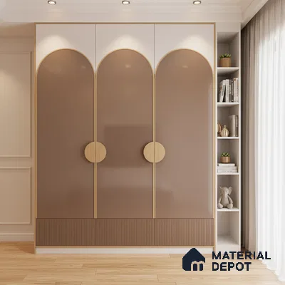 Ferrero 1C 01583 Sandy Cocoa 8 ft x 4 ft High Gloss Finish 6H Anti Scratch Acrylic Laminate - 1.5 mm | Suitable for Living Room, Kitchen, Office