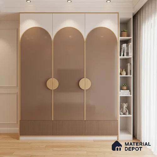Ferrero 1C 01583 Sandy Cocoa 8 ft x 4 ft High Gloss Finish 6H Anti Scratch Acrylic Laminate - 1.5 mm | Suitable for Living Room, Kitchen, Office