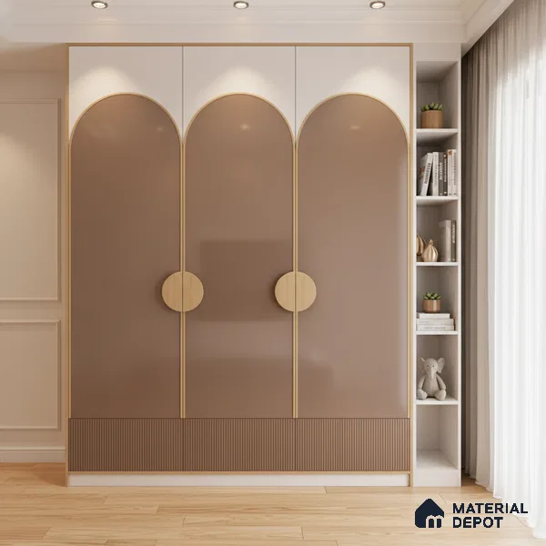 Ferrero 1C 01583 Sandy Cocoa 8 ft x 4 ft High Gloss Finish 6H Anti Scratch Acrylic Laminate - 1.5 mm | Suitable for Living Room, Kitchen, Office