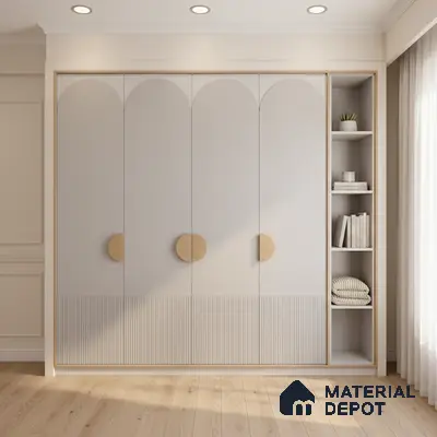 Ferrero 1C 01570 Light Slate 8 ft x 4 ft High Gloss Finish 6H Anti Scratch Acrylic Laminate - 1.5 mm | Suitable for Living Room, Kitchen, Office