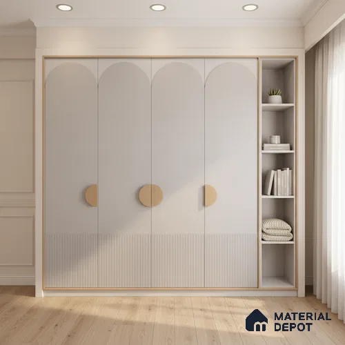 Ferrero 1C 01570 Light Slate 8 ft x 4 ft High Gloss Finish 6H Anti Scratch Acrylic Laminate - 1.5 mm | Suitable for Living Room, Kitchen, Office