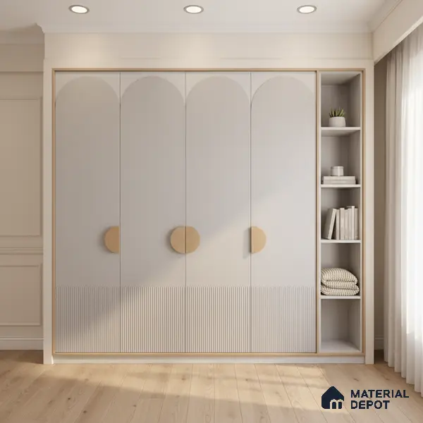Ferrero 1C 01570 Light Slate 8 ft x 4 ft High Gloss Finish 6H Anti Scratch Acrylic Laminate - 1.5 mm | Suitable for Living Room, Kitchen, Office