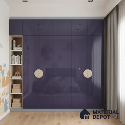 Ferrero 1C 01596 Twilight Navy 8 ft x 4 ft High Gloss Finish 6H Anti Scratch Acrylic Laminate - 1.5 mm | Suitable for Living Room, Kitchen, Office