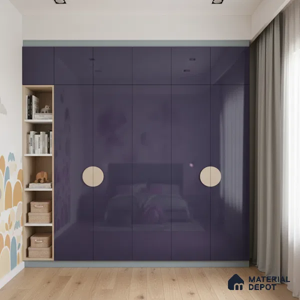 Ferrero 1C 01596 Twilight Navy 8 ft x 4 ft High Gloss Finish 6H Anti Scratch Acrylic Laminate - 1.5 mm | Suitable for Living Room, Kitchen, Office