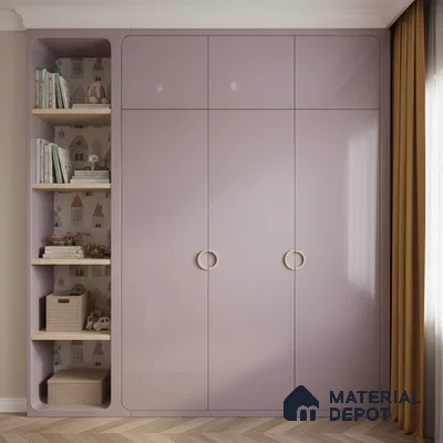 Ferrero 1C 01586 Blushed Lilac 8 ft x 4 ft High Gloss Finish 6H Anti Scratch Acrylic Laminate - 1.5 mm | Suitable for Living Room, Kitchen, Office
