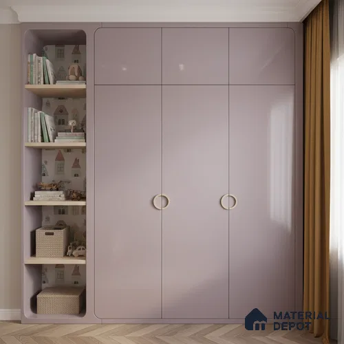 Ferrero 1C 01586 Blushed Lilac 8 ft x 4 ft High Gloss Finish 6H Anti Scratch Acrylic Laminate - 1.5 mm | Suitable for Living Room, Kitchen, Office