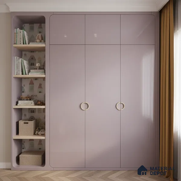Ferrero 1C 01586 Blushed Lilac 8 ft x 4 ft High Gloss Finish 6H Anti Scratch Acrylic Laminate - 1.5 mm | Suitable for Living Room, Kitchen, Office