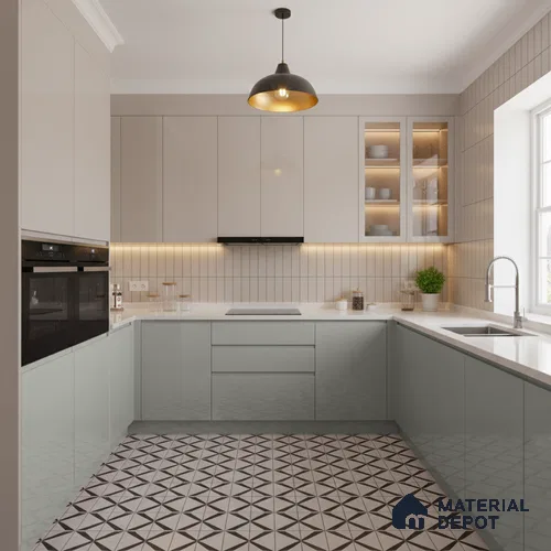 Ferrero 1C 01594 Cloudy Pearl 8 ft x 4 ft High Gloss Finish 6H Anti Scratch Acrylic Laminate - 1.5 mm | Suitable for Living Room, Kitchen, Office
