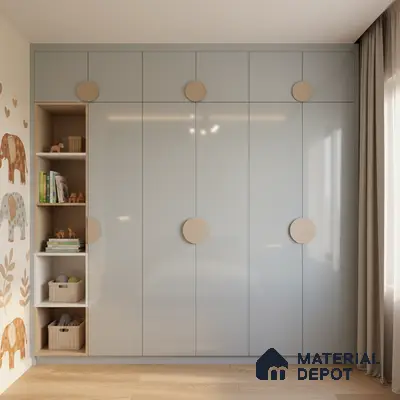 Ferrero 1C 01594 Cloudy Pearl 8 ft x 4 ft High Gloss Finish 6H Anti Scratch Acrylic Laminate - 1.5 mm | Suitable for Living Room, Kitchen, Office