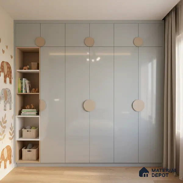 Ferrero 1C 01594 Cloudy Pearl 8 ft x 4 ft High Gloss Finish 6H Anti Scratch Acrylic Laminate - 1.5 mm | Suitable for Living Room, Kitchen, Office