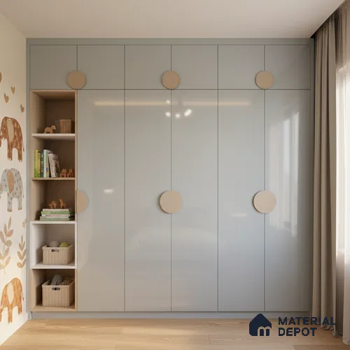 Ferrero 1C 01594 Cloudy Pearl 8 ft x 4 ft High Gloss Finish 6H Anti Scratch Acrylic Laminate - 1.5 mm | Suitable for Living Room, Kitchen, Office