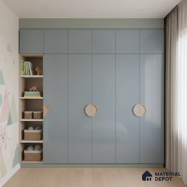 Ferrero 1C 01595 Cloudy Pearl 8 ft x 4 ft High Gloss Finish 6H Anti Scratch Acrylic Laminate - 1.5 mm | Suitable for Living Room, Kitchen, Office