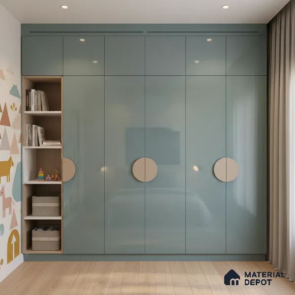 Ferrero 1C 01589 Teal Depth 8 ft x 4 ft High Gloss Finish 6H Anti Scratch Acrylic Laminate - 1.5 mm | Suitable for Living Room, Kitchen, Office