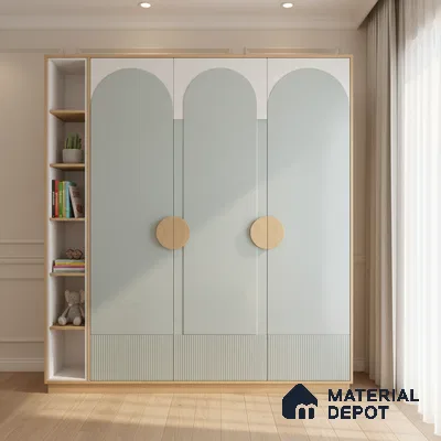 Ferrero 1C 01592 Cool Mint 8 ft x 4 ft High Gloss Finish 6H Anti Scratch Acrylic Laminate - 1.5 mm | Suitable for Living Room, Kitchen, Office