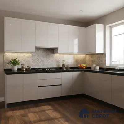 Ferrero 1C 01563 Vintage Sand 8 ft x 4 ft High Gloss Finish 6H Anti Scratch Acrylic Laminate - 1.5 mm | Suitable for Living Room, Kitchen, Office