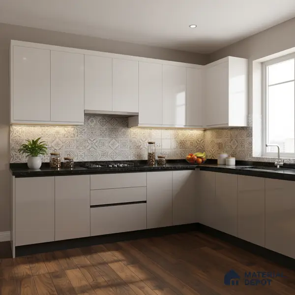Ferrero 1C 01563 Vintage Sand 8 ft x 4 ft High Gloss Finish 6H Anti Scratch Acrylic Laminate - 1.5 mm | Suitable for Living Room, Kitchen, Office