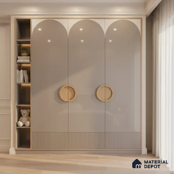 Ferrero 1C 01563 Vintage Sand 8 ft x 4 ft High Gloss Finish 6H Anti Scratch Acrylic Laminate - 1.5 mm | Suitable for Living Room, Kitchen, Office