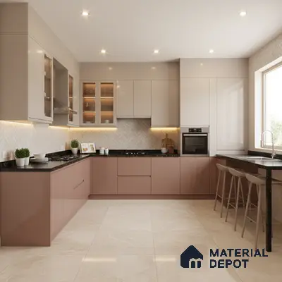 Ferrero 1C 01582 Faded Terracotta 8 ft x 4 ft High Gloss Finish 6H Anti Scratch Acrylic Laminate - 1.5 mm | Suitable for Living Room, Kitchen, Office