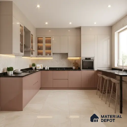 Ferrero 1C 01582 Faded Terracotta 8 ft x 4 ft High Gloss Finish 6H Anti Scratch Acrylic Laminate - 1.5 mm | Suitable for Living Room, Kitchen, Office