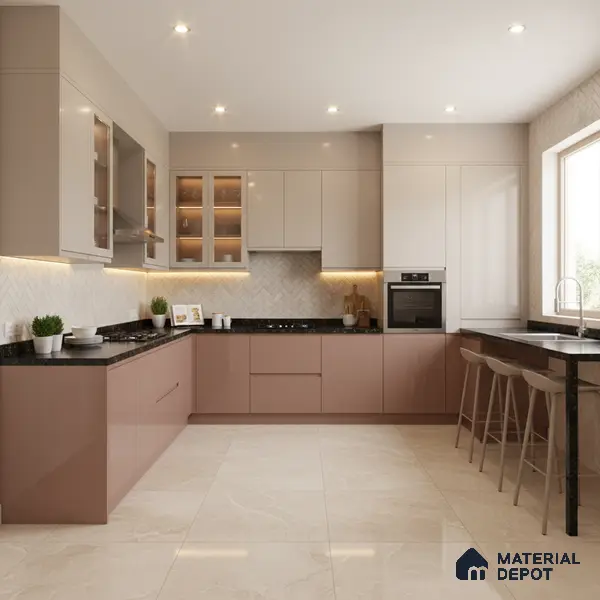 Ferrero 1C 01582 Faded Terracotta 8 ft x 4 ft High Gloss Finish 6H Anti Scratch Acrylic Laminate - 1.5 mm | Suitable for Living Room, Kitchen, Office