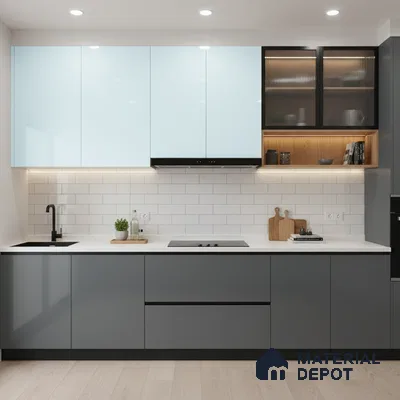 Ferrero 1C 01588 Cloudy Pearl 8 ft x 4 ft High Gloss Finish 6H Anti Scratch Acrylic Laminate - 1.5 mm | Suitable for Living Room, Kitchen, Office