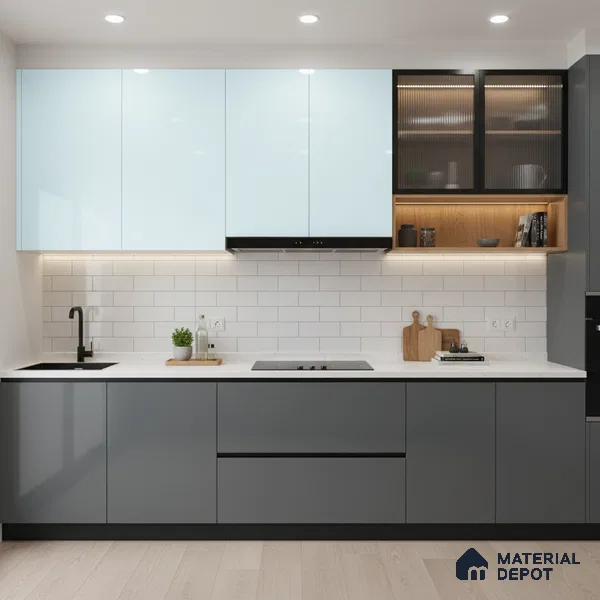 Ferrero 1C 01588 Cloudy Pearl 8 ft x 4 ft High Gloss Finish 6H Anti Scratch Acrylic Laminate - 1.5 mm | Suitable for Living Room, Kitchen, Office