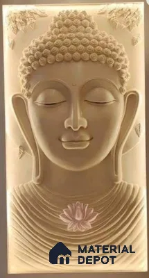Lotus Buddha 8 ft x 4 ft HDHMR CNC Made Panel - 60 mm