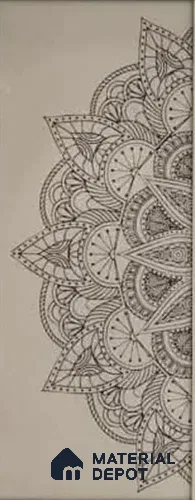 Duco Paintable Mandala Intricate Line 8 ft x 4 ft CNC Made HDHMR Panel - 4 mm