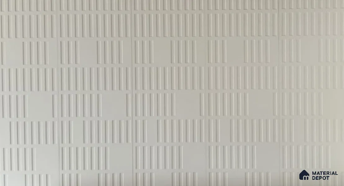 Duco Paintable Minimal Ribbed Matrix Design 8 ft x 6 ft CNC Made HDHMR Panel - 8 mm