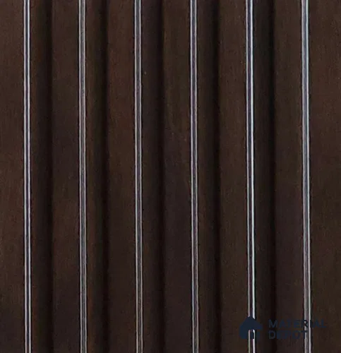 Brown Wooden Look Charcoal Louver/Panel 10 ft x 5 inch - 6 mm | Ideal for Feature Wall, Living Room, Bedroom, Home, TV Unit | PN 07112