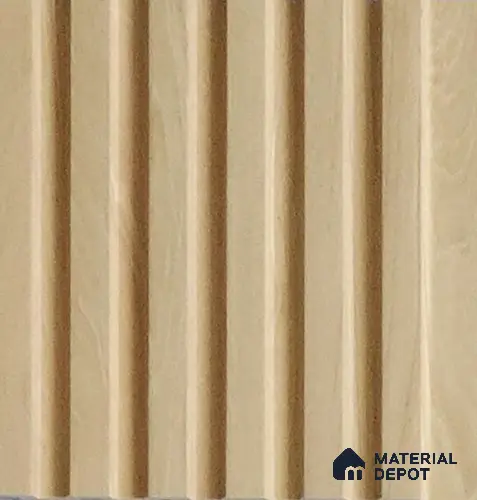 Beige Wooden Look Charcoal Louver/Panel 10 ft x 5 inch - 6 mm | Ideal for Feature Wall, Living Room, Bedroom, Home, TV Unit | PN 07097