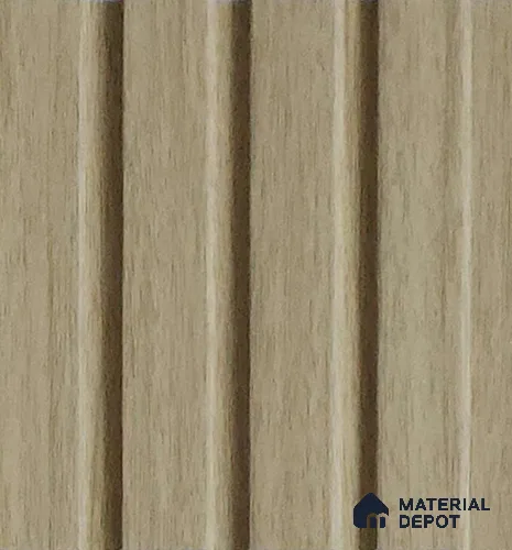 Brown Wooden Look Charcoal Louver/Panel 10 ft x 5 inch - 6 mm | Ideal for Feature Wall, Living Room, Bedroom, Home, TV Unit | PN 07090